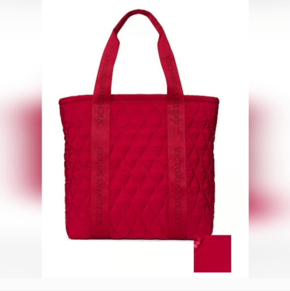 Victoria's Secret Red Quilyes Tote Nwt